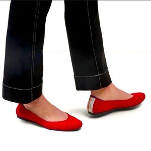 Rothy's Cardinal Square Toe Flats, Limited Edition, NIB, Sz 9